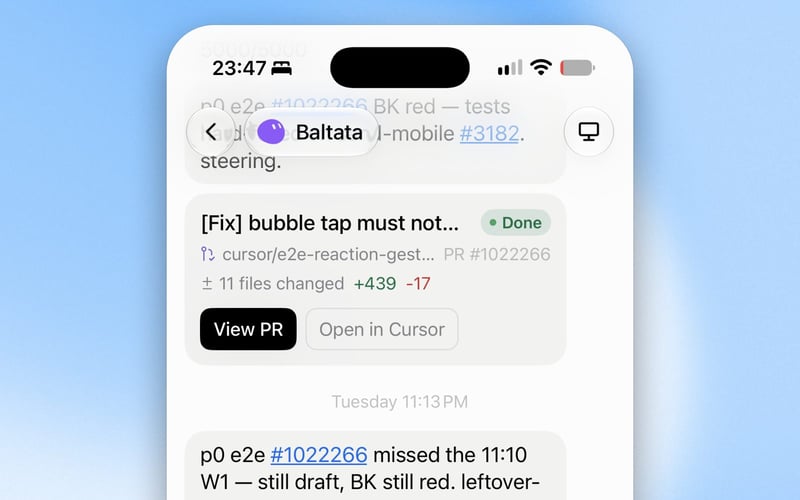 A bot starting a cloud agent and checking the result